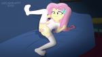  1girl 2020 biting_lip corset cum cum_in_pussy cum_inside disembodied_penis equestria_girls female fluttershy fluttershy_(mlp) friendship_is_magic long_hair mostly_nude my_little_pony no_panties one_leg_up penis_in_pussy sex stockings vaginal vaginal_penetration vaginal_sex 