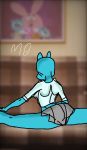 1girl 2020 anthro blue_fur cartoon_network cat living_room mariana_iosif nicole_watterson the_amazing_world_of_gumball
