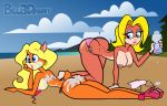  beach bikini blu3danny candy_kong crash_bandicoot_(series) donkey_kong_(series) nintendo sexy sexy_ass tawna_bandicoot 
