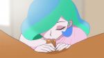  1boy 1girl closed_eyes equestria_girls erection fantasyblade fellatio female friendship_is_magic gif male male/female multicolored_hair my_little_pony nude oral oral_sex penis penis_in_mouth princess_celestia princess_celestia_(mlp) principal_celestia 