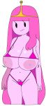 1girl 1girl 1girl adventure_time big_breasts breasts crown dream-cassette female_only hoshime huge_breasts long_hair mob_face pink_hair pink_skin png princess_bubblegum pubic_hair skimpy_bikini solo_female standing tagme wardrobe_malfunction