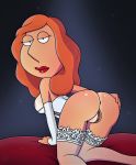  anus ass badbrains breasts corset erect_clitoris family_guy kneel lois_griffin nipples pussy_lips shaved_pussy stockings tan_line thighs 