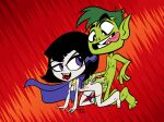 1girl anal beast_boy comics dc_comics doggy_position male older older_female raven_(dc) rickfields teen_titans teen_titans_go young_adult young_adult_female young_adult_male young_adult_woman