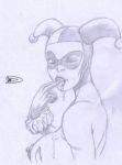 1girl batman_(series) dc_comics female female_only harleen_quinzel harley_quinn monochrome rob_durham solo_female