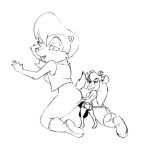  archie_comics chip_&#039;n_dale_rescue_rangers crossover disney gadget_hackwrench monochrome sally_acorn sonic_(series) sonic_team 