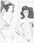  clark_kent dc dc_comics diana_prince justice_league monochrome superman superman_(series) tagme wonder_woman wonder_woman_(series) 