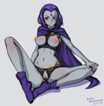 1girl breasts dc_comics dcau female female_only mina_cream minacream pussy raven_(dc) solo tagme teen_titans