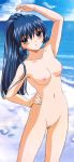  1girl beach chitose_karasumaru galaxy_angel karasuma_chitose nude nude_filter photoshop solo uncensored 