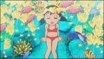  80s ^_^ anime bikini doraemon fish red_bikini red_swimsuit shizuka_minamoto smile swimsuit 
