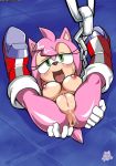  aku_tojyo amy_rose anus ass ass_grab blush bondage breasts chains erect_nipples green_eyes hairless_pussy huge_breasts nipples nude pussy pussy_juice sega sonic sonic_the_hedgehog spread_legs tojyo uncensored wide_spread 
