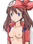  breasts erect_nipples haruka_(pokemon) may nipples pokemon small_breasts 