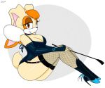 1girl anthro ass breasts choker cleavage clothed clothing duplichance footwear furry garter_straps gloves hair handwear high_heels high_res humanoid jewelry lagomorph legwear leporid makeup mammal mature_female milf necklace rabbit riding_crop rubber sega shoes sonic_the_hedgehog_(series) stockings vanilla_the_rabbit whip