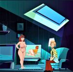  big_breasts erect_nipples glasses scooby-doo shaggy shaved_pussy thighs velma_dinkley 