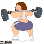  big_ass domn family_guy looking_at_viewer looking_back meg_griffin muscle weightlifting 