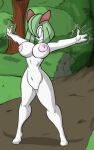  big_breasts embarrassed kirlia nude nude pokemon pokemon_(game) 