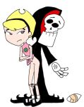 animated_skeleton bottomless cartoon_network grim_(billy_&amp;_mandy) lp432 mandy_(billy_&amp;_mandy) skeleton the_grim_adventures_of_billy_and_mandy
