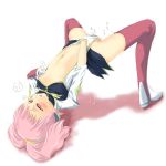  1girl anya_alstreim anya_earlstreim arched_back blush chiaki_lsd code_geass cum cumdrip flat_chest gloves hair hand_in_panties masturbation navel nipples open_mouth orgasm panties pink_eyes pink_hair pussy_juice red_eyes shirt_lift shoulders-down_crotch-up solo spread_legs striped thighhighs uncensored underwear 