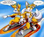 captricosakara chris_gay dual_persona furry genderswap miles_&quot;tails&quot;_prower millie_tailsko multiple_tails sega sonic sonic_the_hedgehog_(series) tail text