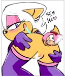  amy_rose anal anal_insertion anal_vore perverted_bunny rouge_the_bat sega sonic sonic_team text vore 