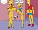  bart_simpson big_breasts big_penis breasts high_heels lisa_simpson maggie_simpson penis pussy smile the_fear the_simpsons tight_clothes yellow_skin 