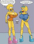  big_breasts breasts cleavage high_heels lisa_simpson maggie_simpson pearls pussy the_fear the_simpsons tight_clothes tongue yellow_skin 