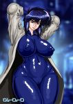  big_breasts bodysuit breasts cameltoe g1r0r0 ghost_in_the_shell ghost_in_the_shell_stand_alone_complex kusanagi_motoko looking_back motoko_kusanagi solo 