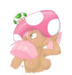 big_breasts breasts mypetwerewolf nipples nude super_mario_bros. toad_(mario) toad_(mario_species) toadette