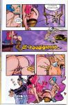 3_girls aged_up big_breasts black_hair blonde_hair blossom_(ppg) blue_eyes bob_cut bubbles_(ppg) buttercup_(ppg) cartoon_network comic doggy_position green_eyes las_chicas_superponedoras_(ppg_comic) mayor_mayor powerpuff_girls red_eyes red_hair sara_bellum sex spanish_text tied_hair twin_tails vaginal