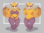  1girl 2019 5_fingers absurd_res aggressive_retsuko anthro areola big_areola big_breasts big_nipples black_bra black_clothing black_eyes black_panties black_underwear bow bra breasts brown_body brown_fur cleavage clothed clothing collarbone eyebrows eyelashes fingers fur furry garter_straps glistening glistening_body glistening_skin high_res legwear luxurias mammal mostly_nude multicolored_body multicolored_fur navel nipples orange_body orange_fur panties pussy red_panda retsuko ribbons sanrio simple_background slightly_chubby smile standing stockings thick_thighs underwear white_body white_fur 