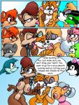  amy_rose archie_comics breasts bunnie_rabbot comic fbz fellatio miles_&quot;tails&quot;_prower multiple_penises oral penis sally_acorn sega sonic_(series) sonic_team tail teacher&#039;s_pets text tongue tongue_out 