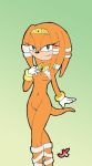  alluring jk naked_from_the_waist_down nipples pussy sega sonic_(series) tagme tikal_the_echidna top_lift 