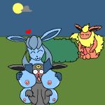  extra_breasts flareon glaceon multi_breast multiple_breasts pokemon umbreon uncensored 