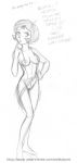 alex_(totally_spies) breasts imminent_fellatio monochrome nude_female pussy sketch totally_spies vkyrie