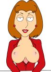  big_breasts breasts brown_hair diane_simmons erect_nipples family_guy murkloar nipples no_bra 