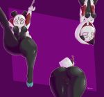 1girl alternate_costume ass big_ass bodysuit breasts cosplay impossible_clothes monster_girl muffet multiple_views pose small_breasts spider-gwen spider-gwen_(cosplay) spider-man_(series) undertale