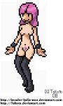  8bit juniper_(pokemon) medium_breasts nude_female pink_hair pokemon pussy takoto 