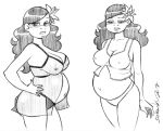 breasts erect_nipples huge_breasts lingerie miss_dynamite nipples pregnant pu_tang sirkowski webcomic 