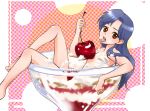 cherry_(fruit) chihaya_kisaragi food ice_cream idolmaster nude