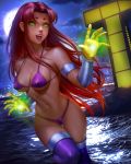  1girl 1girl absurd_res bra breasts dc_comics female_only high_res logan_cure panties starfire stockings teen_titans 