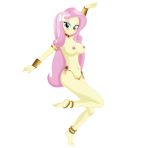  1girl blush breasts dancer_outfit equestria_girls female female_only fluttershy fluttershy_(mlp) friendship_is_magic long_hair looking_at_viewer mostly_nude my_little_pony no_bra painted_nails panties solo standing standing_on_one_leg transparent_background 