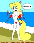 animaniacs beach bikini breasts minerva_mink ocean tagme wardrobe_malfunction 