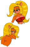  animal_ears ass blush breasts cleavage coco_bandicoot crash_bandicoot crash_bandicoot_(series) furry tail 