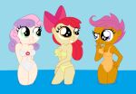  apple_bloom my_little_pony scootaloo sweetie_belle swimsuit the1stmoyatia trio 