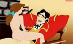  animated beauty_and_the_beast black_hair bottomless brown_hair cartoonvalley.com clothed_male_nude_female cowgirl_position disney female gaston gif helg_(artist) male nude princess_belle vaginal xcartoonx 