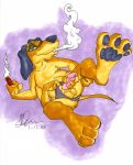 canine_penis masturbation max_(mdk) mdk multiple_arms original smoking