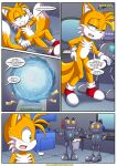 bbmbbf comic go_fuck_yourself,_tails_(comic) miles_&quot;tails&quot;_prower mobius_unleashed palcomix robots sega sonic_the_hedgehog_(series) sweating