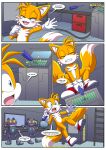 bbmbbf comic computer_monitor falling go_fuck_yourself,_tails_(comic) miles_&quot;tails&quot;_prower mobius_unleashed palcomix robots screwdriver sega sonic_the_hedgehog_(series)