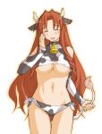  animal_ears areola_slip areolae bell blush breasts chizuru_naba closed_eyes cow_bell cow_ears cow_girl cow_print cow_tail elbow_gloves gloves hair horns kasuga_yukihito long_hair mahou_sensei_negima mahou_sensei_negima! naba_chizuru negima panties side-tie_panties tail underboob underwear 