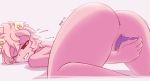 1_girl 1girl anus ass female female_only female_solo frottage grinding high_resolution looking_back masturbation mina_ashido my_hero_academia nude pussy raydio sex_toy simple_background smile solo vaginal_juices white_background 