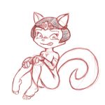 blushing cat_girl furry ivy_pepper lackadaisy nude_female tail webcomic